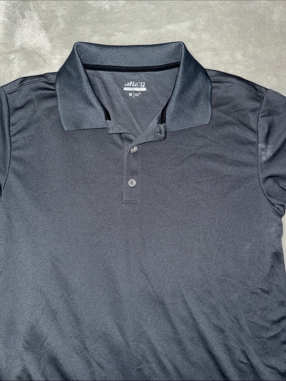 bcg Men's Black Performance Polo